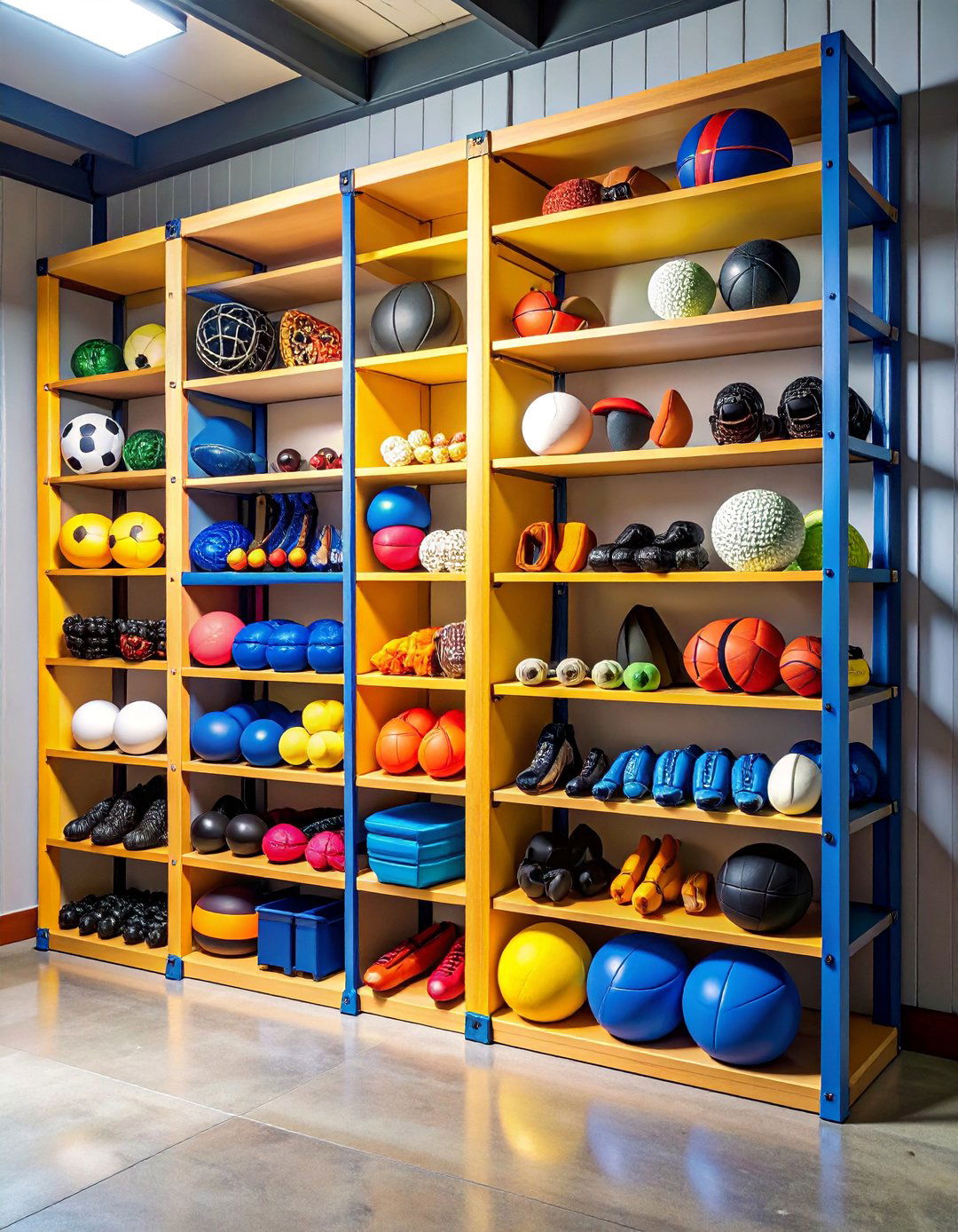 Outdoor Sports Equipment Rack with Multi Level Design - 25 Outdoor Toy Storage Ideas