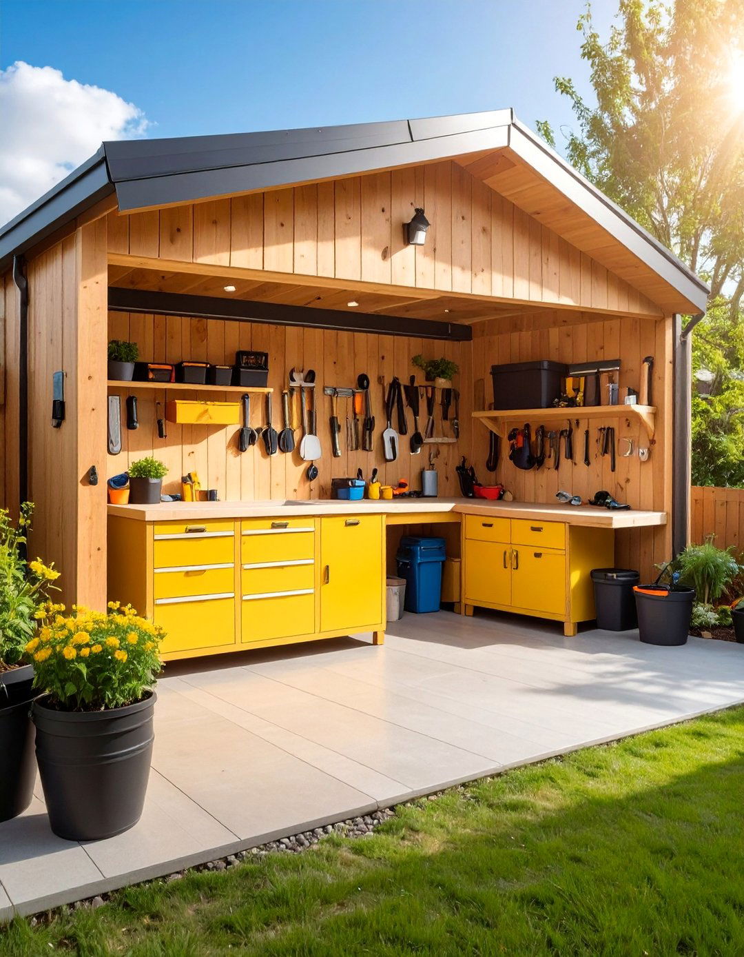Outdoor Storage and Workshop Area - 25 Backyard Ideas