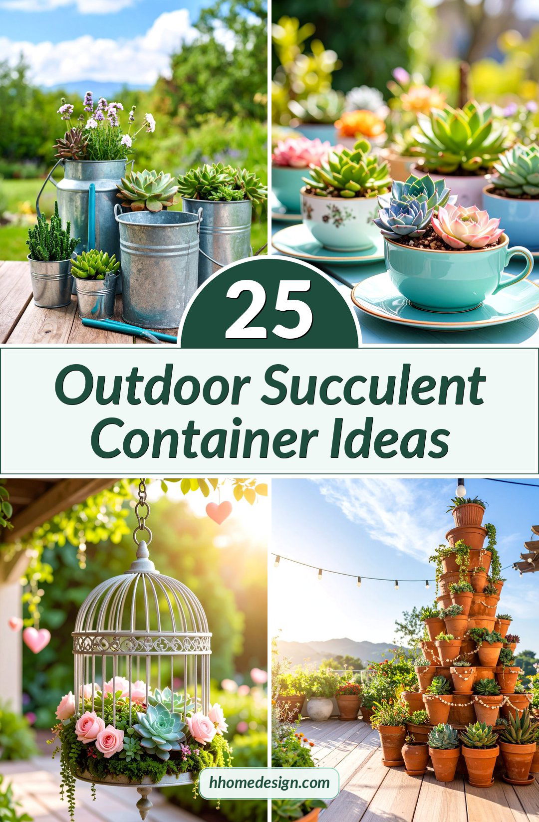 25 Outdoor Succulent Container Ideas