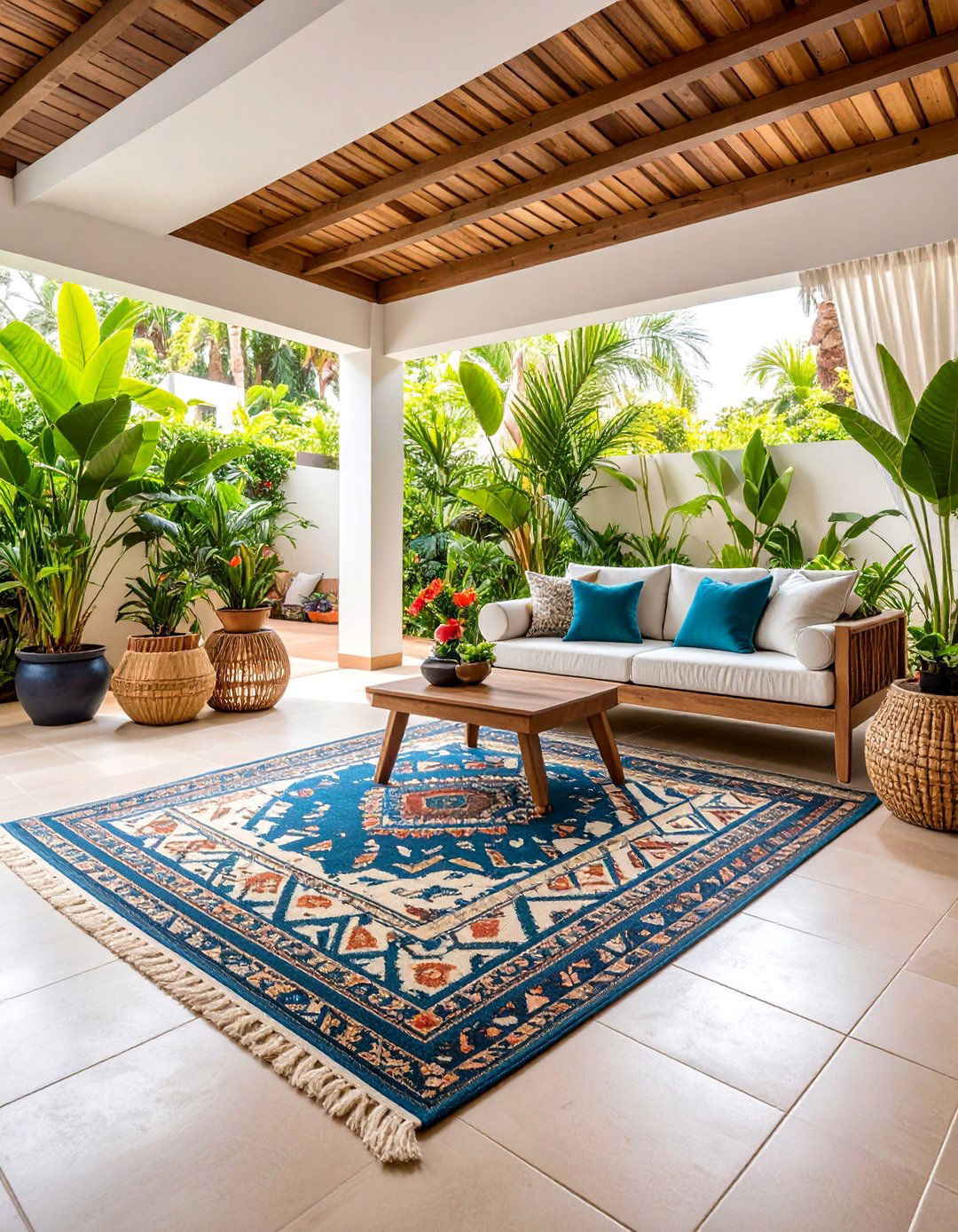 Outdoor Weather Resistant Boho Rug - 25 Boho Rug Ideas