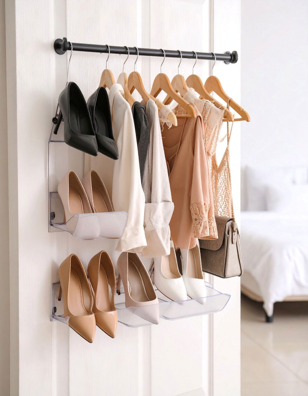 Over Door Hanging Organizers with Multiple Pockets - 25 small bedroom storage ideas