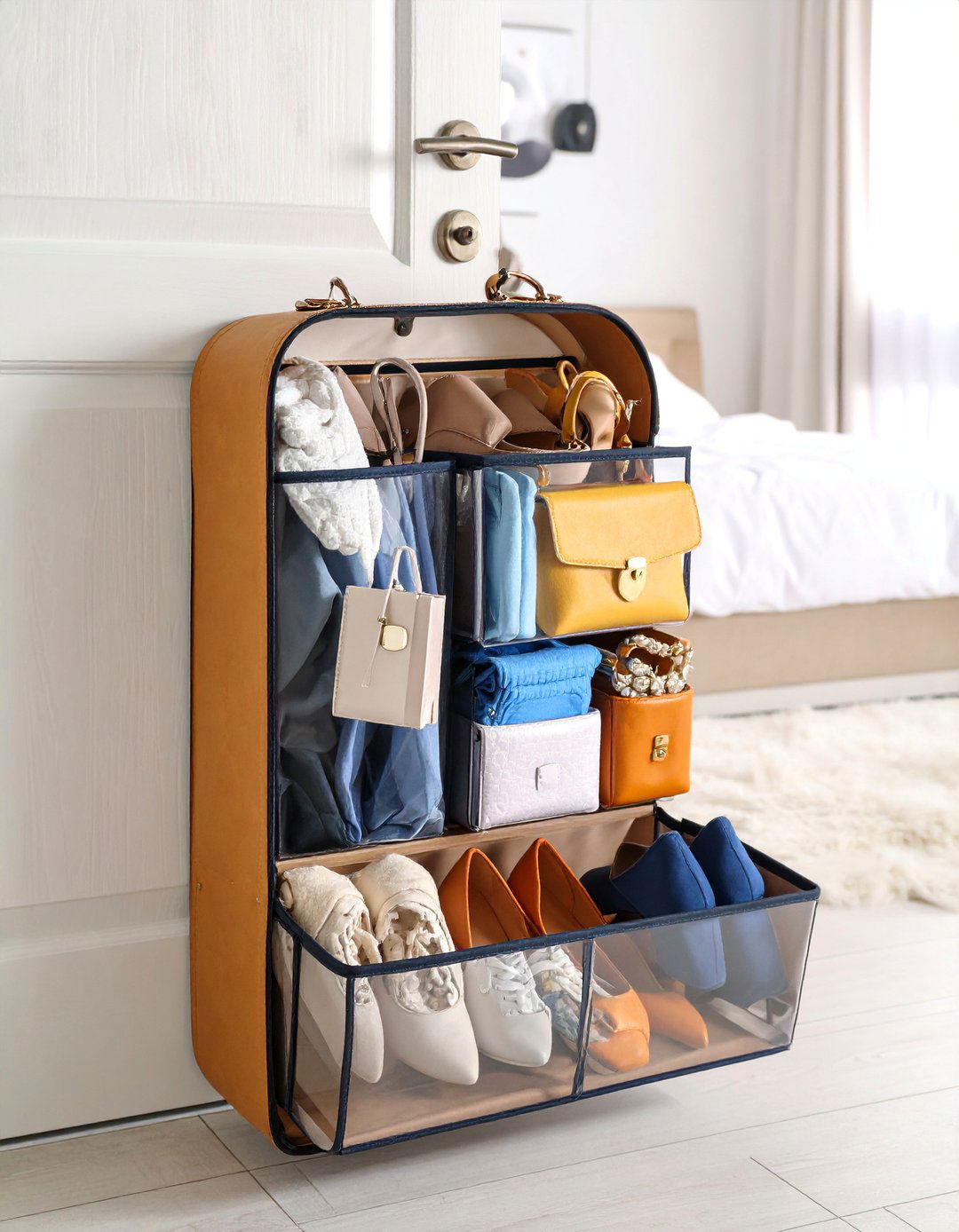 Over Door Shoe Organizer for Small Accessories - 25 Clothes Storage Ideas