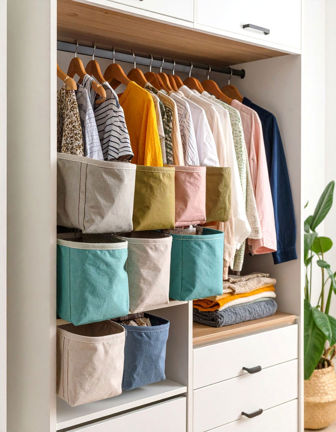 Over the Door Hanging Organizer Solution - 25 Linen Closet Organization Ideas