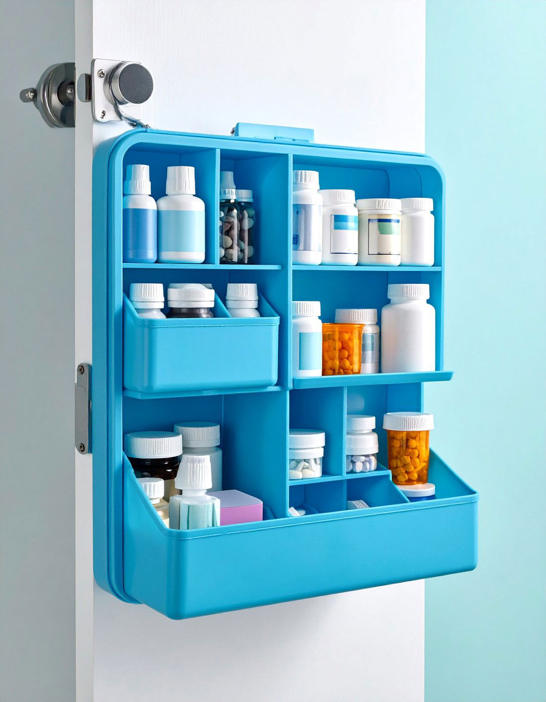 Over the Door Medicine Storage with Hanging Organizer - 25 Medicine Storage Ideas