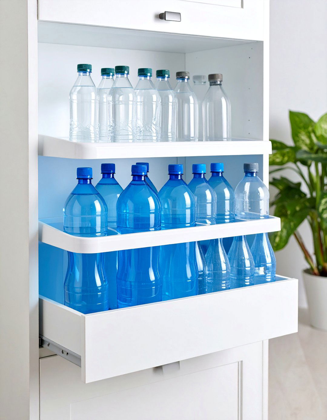 Over the Door Pantry Shoe Organizer System - 25 Water Bottle Storage Ideas