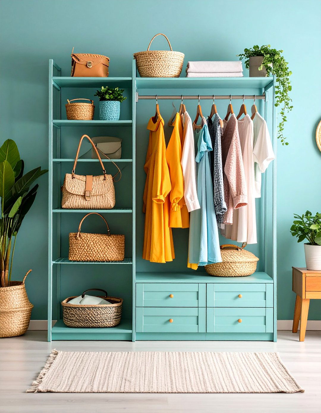 Over the Door Wire Rack System - 25 Purse Storage Ideas
