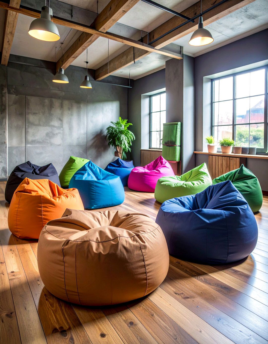 Oversized Bean Bag Chairs with Premium Filling - 25 Basement Furniture Ideas