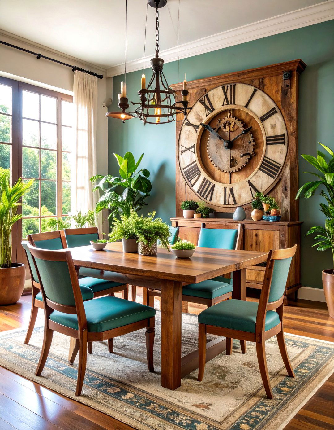 Oversized Farmhouse Clock as Statement Piece - 25 Farmhouse Wall Decor Ideas