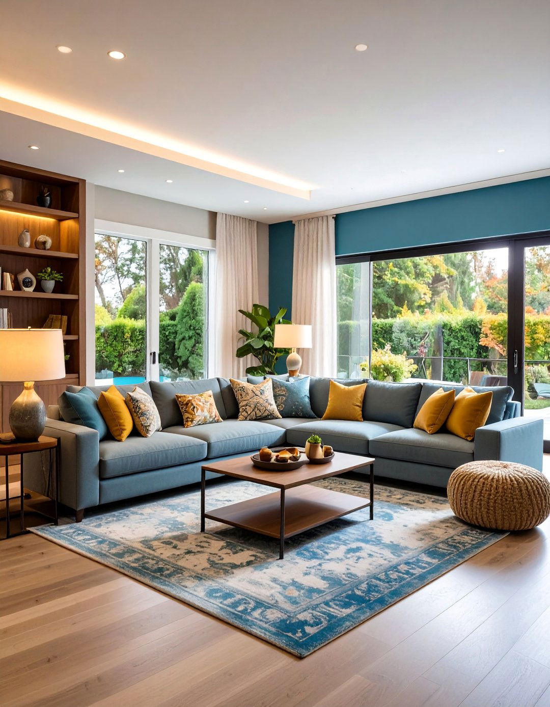 Overstuffed Sectional Media Room - 25 1990s Interior Design Ideas