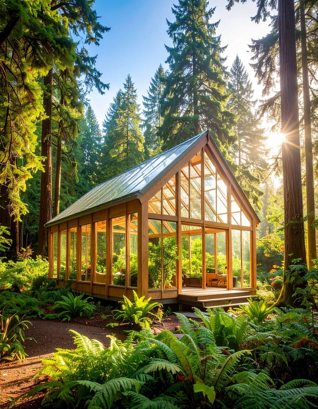 Pacific Northwest Cedar Greenhouse - 25 Greenhouse and Shed Combo Ideas
