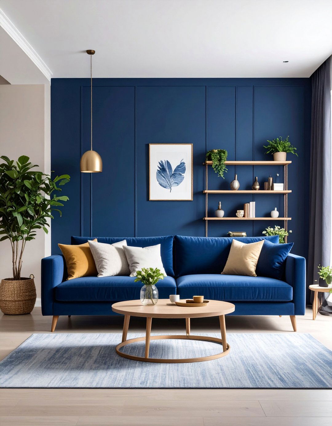 Painted Accent Wall Living Room - 25 Budget Apartment Living Room Ideas