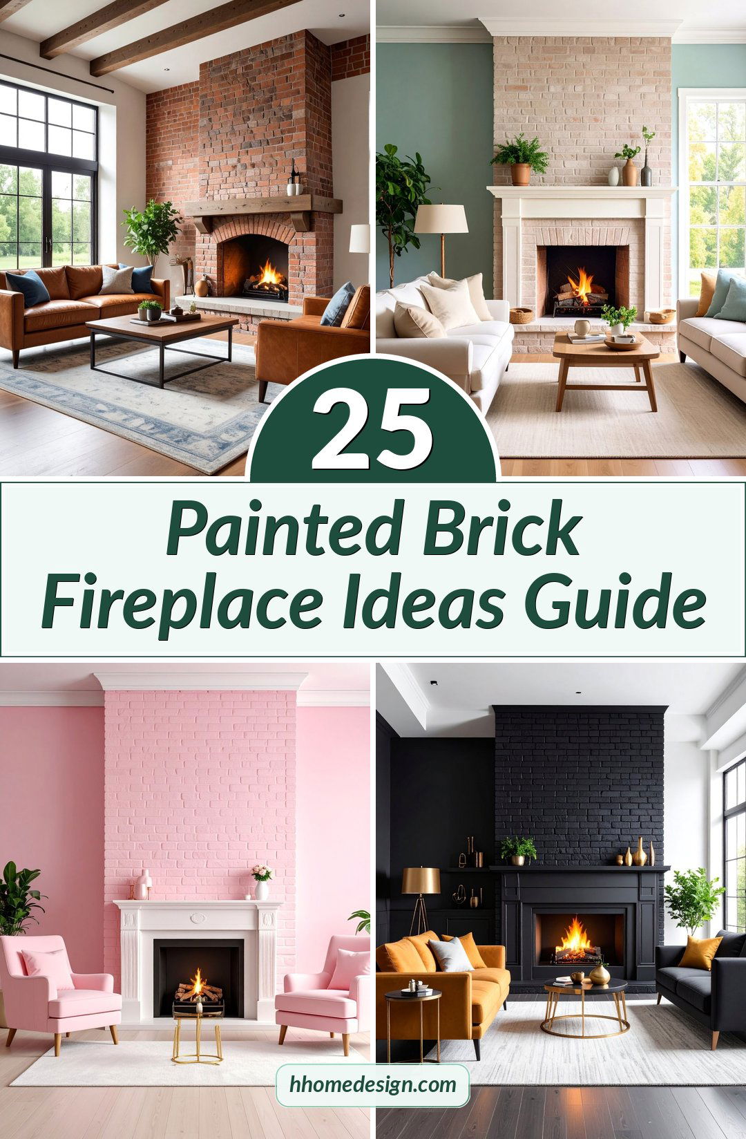 25 Painted Brick Fireplace Ideas Guide