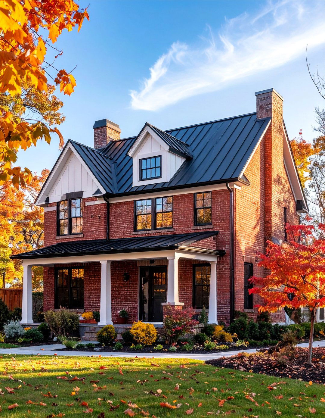 Painted Brick Modern Farmhouse - 25 Modern Farmhouse Exterior