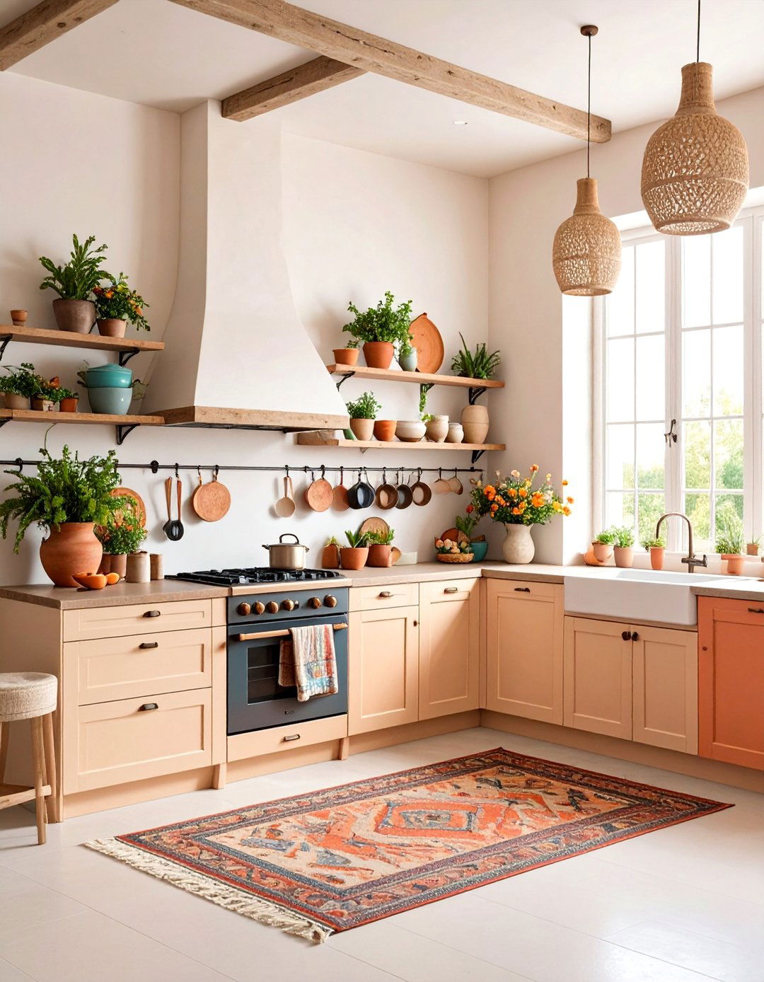 Painted Desert Kitchen with Layered Hues - 25 Southwestern Kitchen Ideas