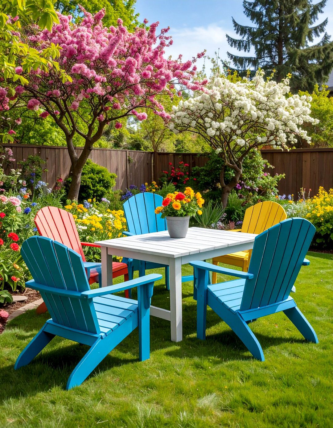 Painted Outdoor Furniture Refresh - 25 Backyard Ideas on a Budget