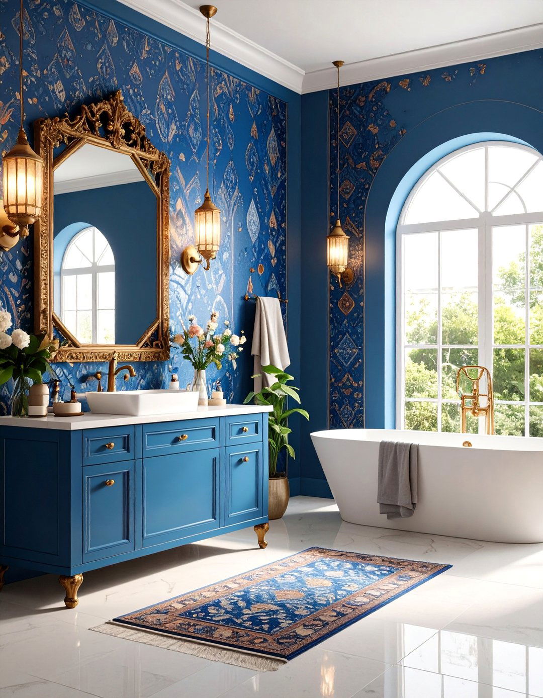 Paisley Bohemian Sophistication - 25 Powder Room Wallpaper Ideas