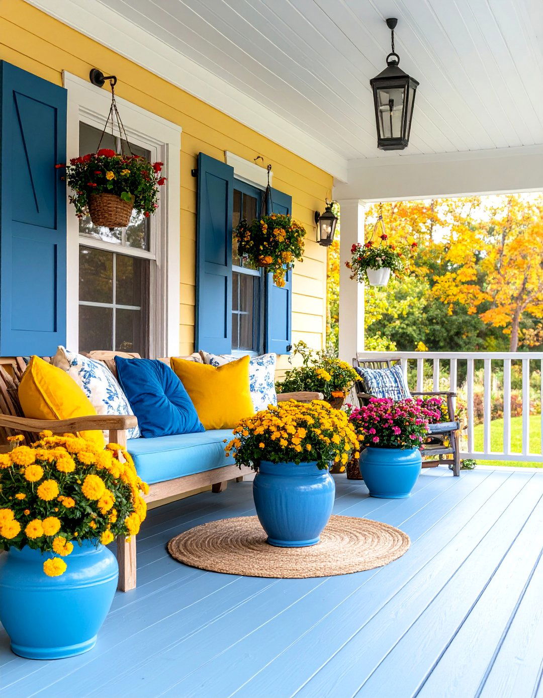 Pale Yellow Porch with Cheerful Warmth - 25 Porch Paint Colors