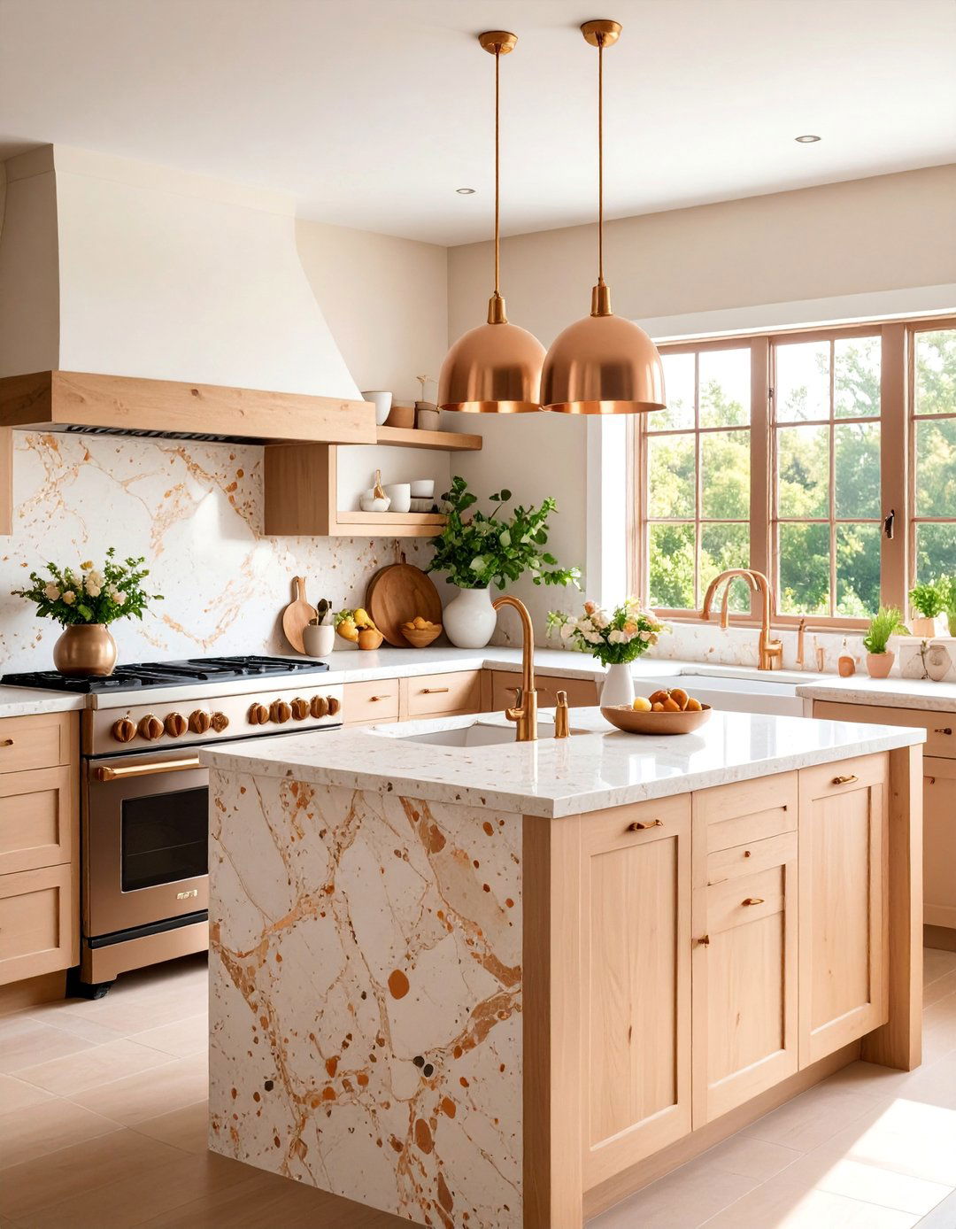 Palladiana Terrazzo Countertops with Rustic Kitchen Charm - 25 Terrazzo Kitchen Countertops