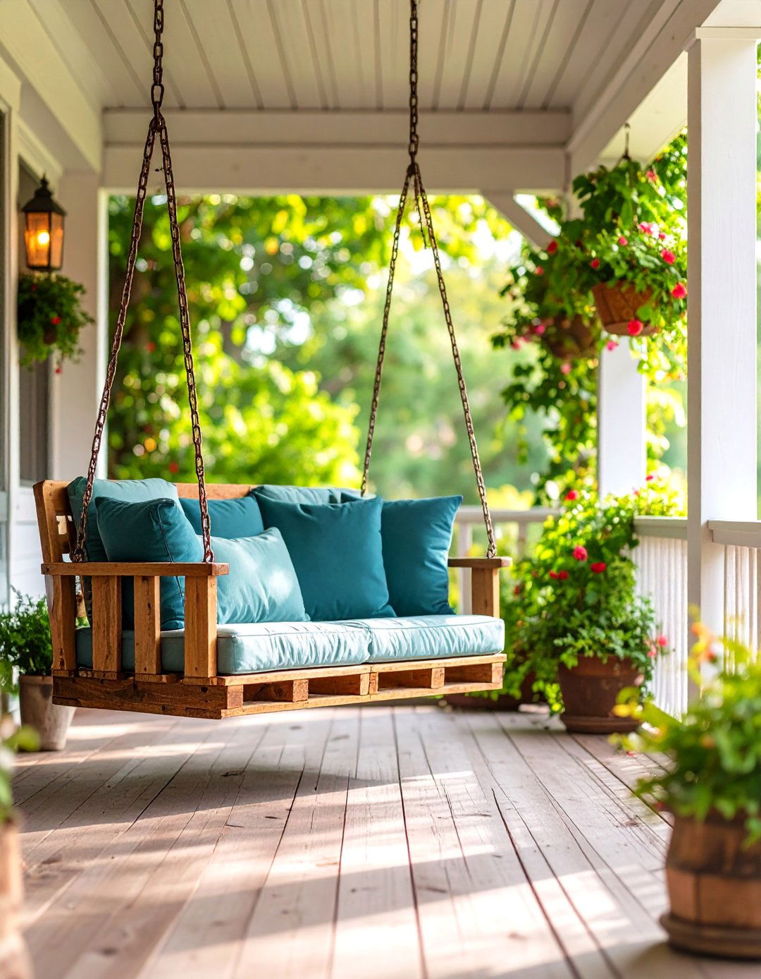 Pallet Swing Chair for Porches - 25 Pallet Furniture Ideas