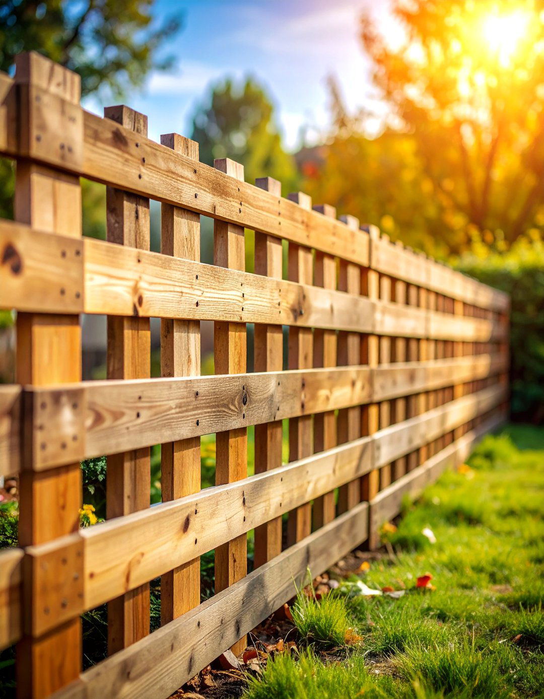 Pallet Wood Rustic Privacy Fence - 25 Backyard Fence Ideas