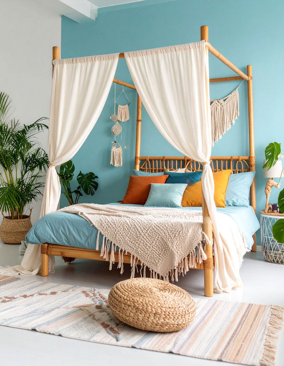 Pampas Grass Bohemian Canopy Bed Frame - 25 Pampas Grass Decor Ideas