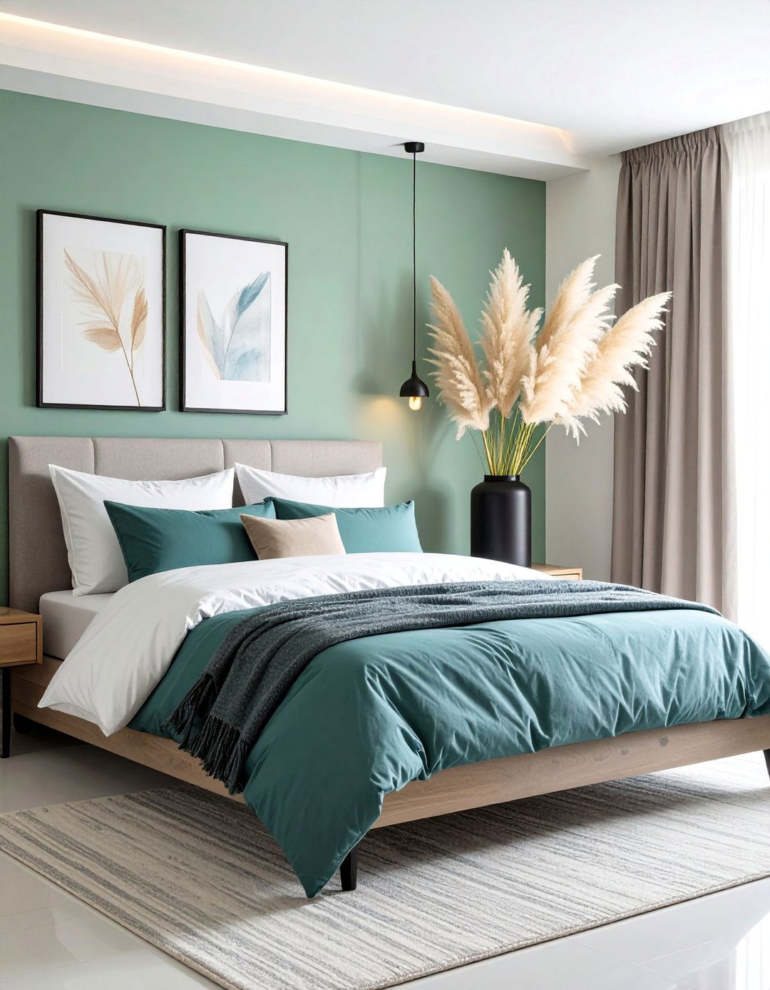 Pampas Grass Minimalist Bedroom - 25 Pampas Grass Decor Ideas