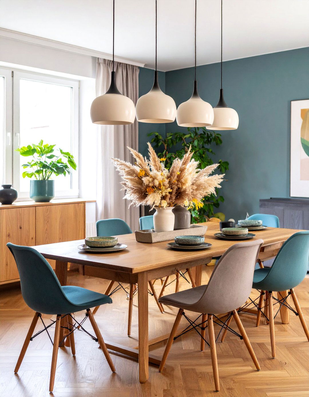 Pampas Grass Nordic Dining Table Centerpiece - 25 Pampas Grass Decor Ideas