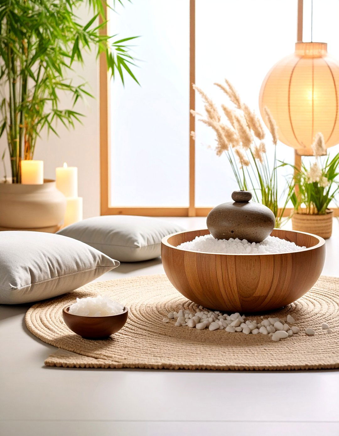 Pampas Grass Zen Meditation Space - 25 Pampas Grass Decor Ideas