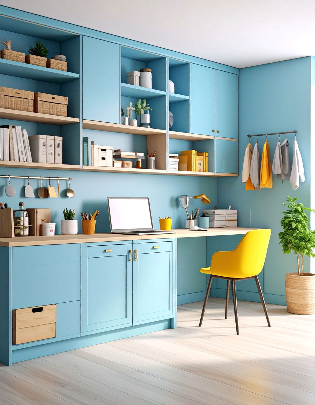 Pantry with Built In Desk Area - 25 Kitchen Pantry Ideas
