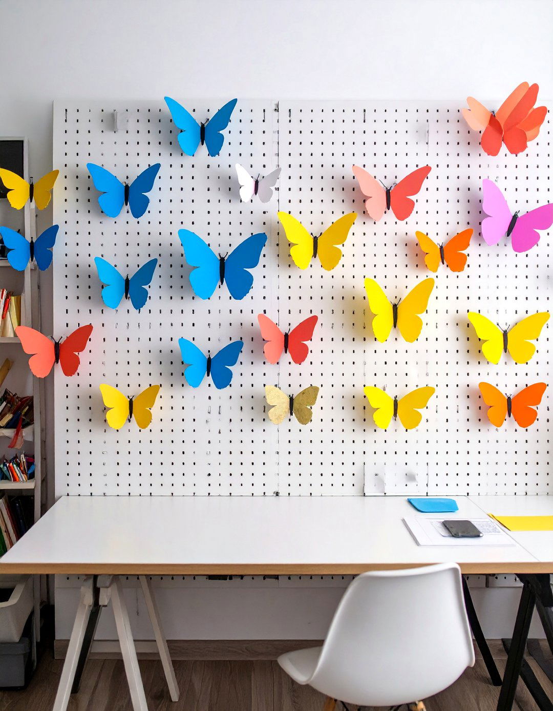 Paper Butterfly Art Studio with Creative Workspace - 25 Butterfly-themed Room Ideas