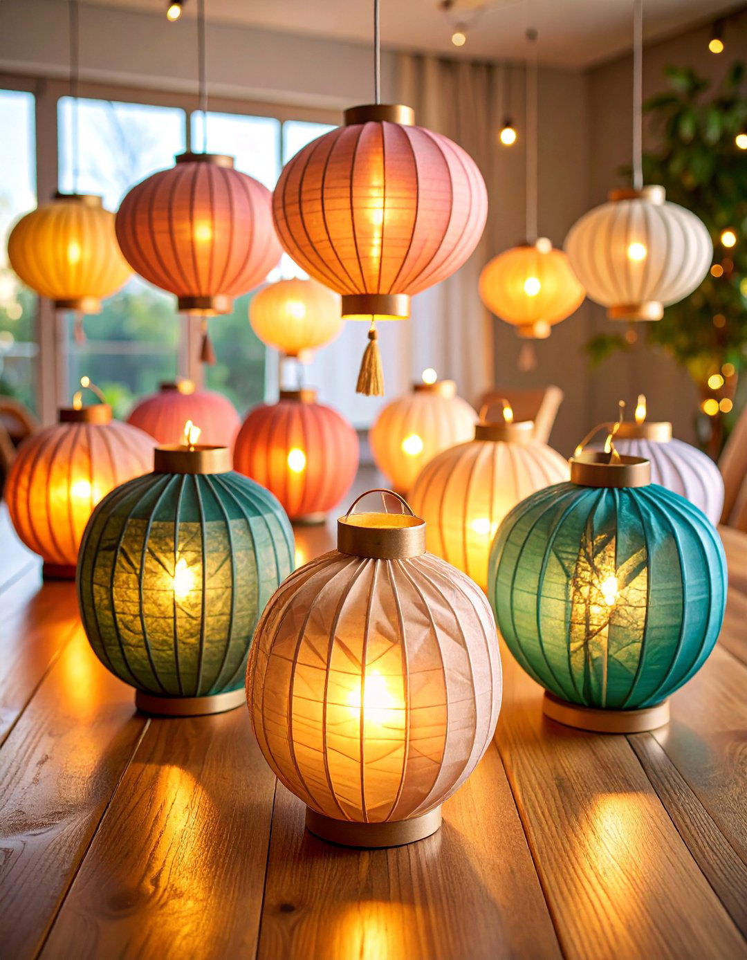 Paper Lantern Candle Holders - 25 Dining Table Centerpiece Ideas