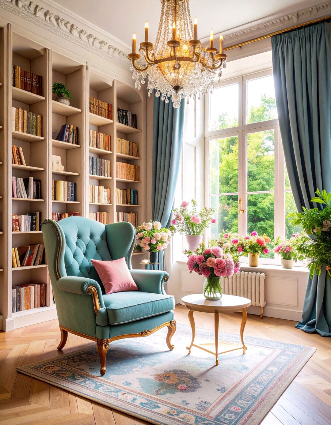 Parisian Apartment Reading Alcove with French Elegance - 25 Reading Room Ideas