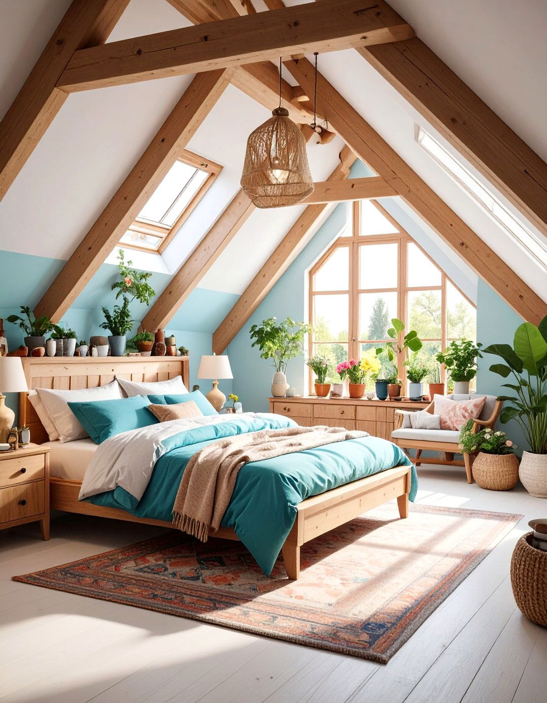 Parisian Attic Bedroom with Skylights - 25 Parisian Themed Bedroom Ideas