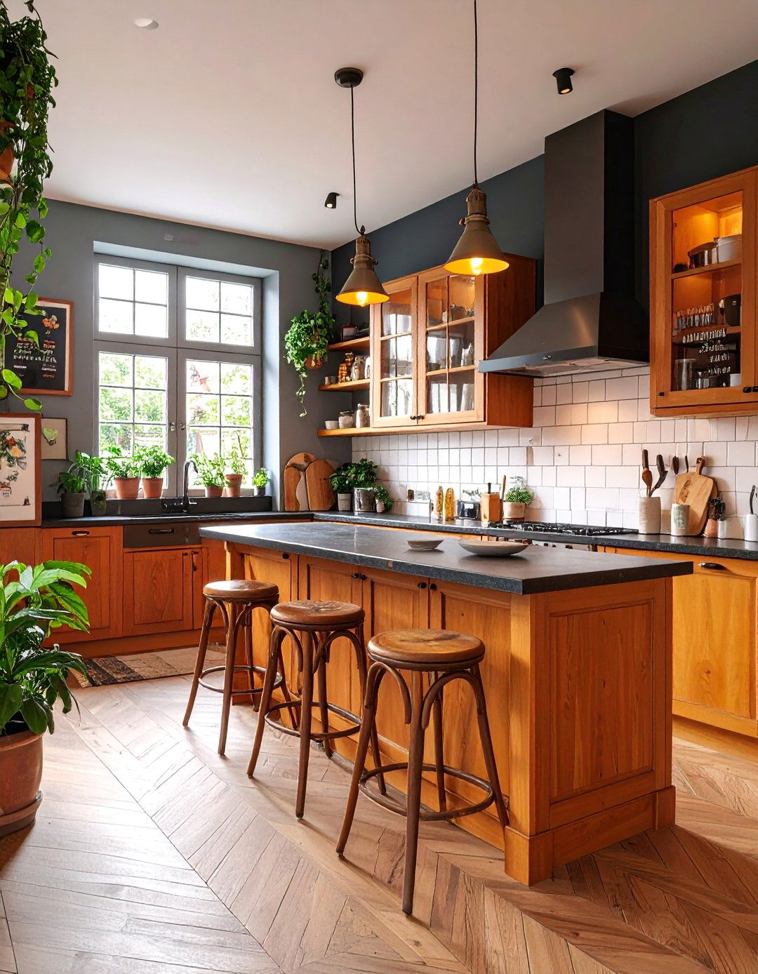 Parisian Cafe Style Kitchenette - 25 Kitchenette Ideas