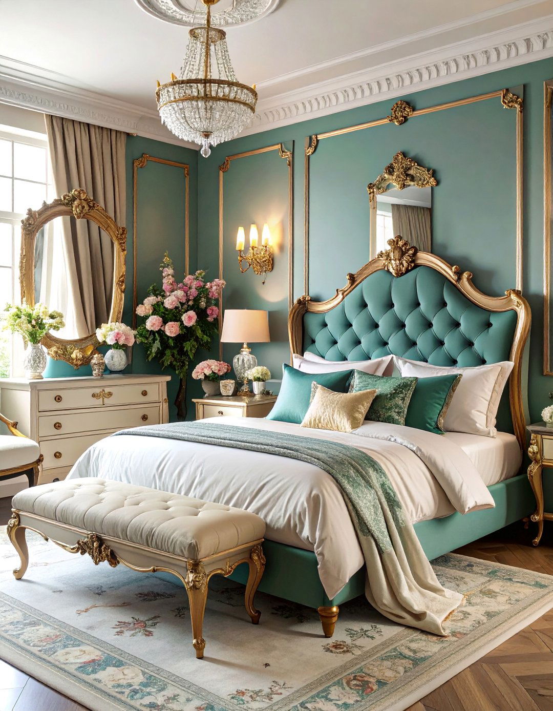 Parisian Chic Apartment with Vintage French Elements - 25 Small Bedroom Ideas