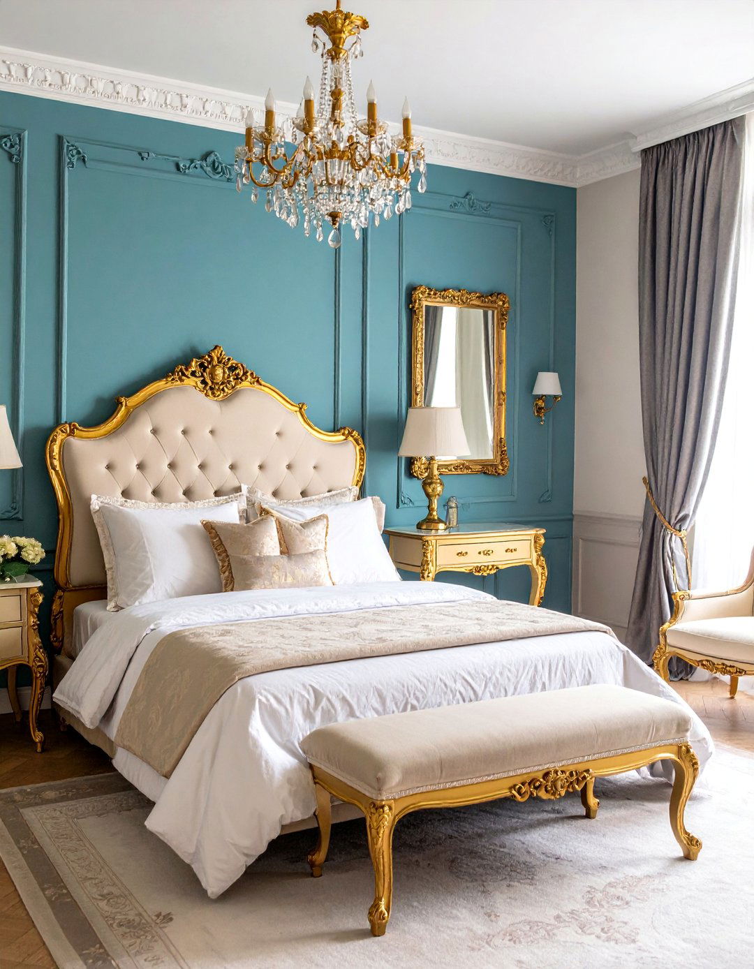 Parisian Chic Bedroom with French Elegance - 25 Bedroom Interior Design Ideas