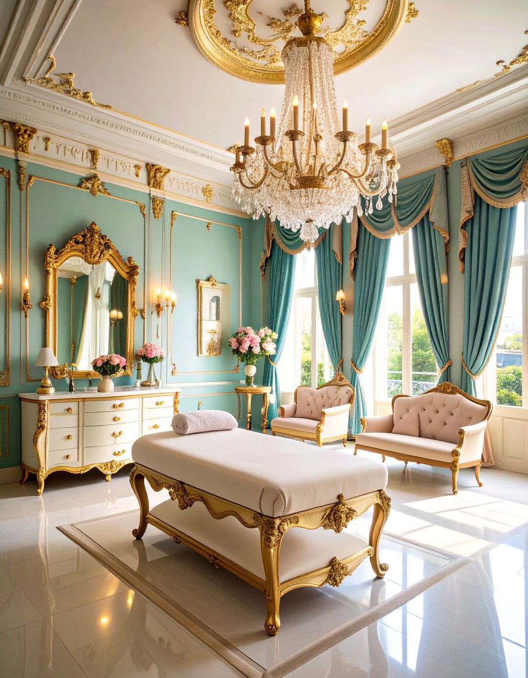 Parisian Chic Esthetician Room with French Elegance - 25 Esthetician Room Ideas