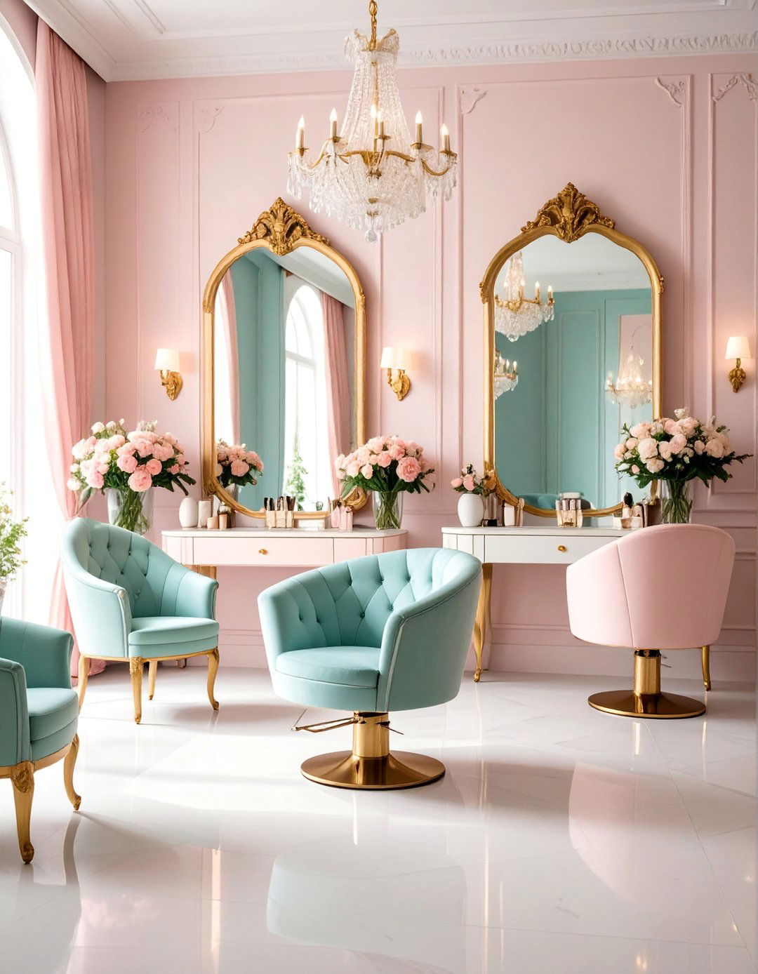 Parisian Chic Salon with Elegant Details - 25 Small Salon Interior Design Ideas
