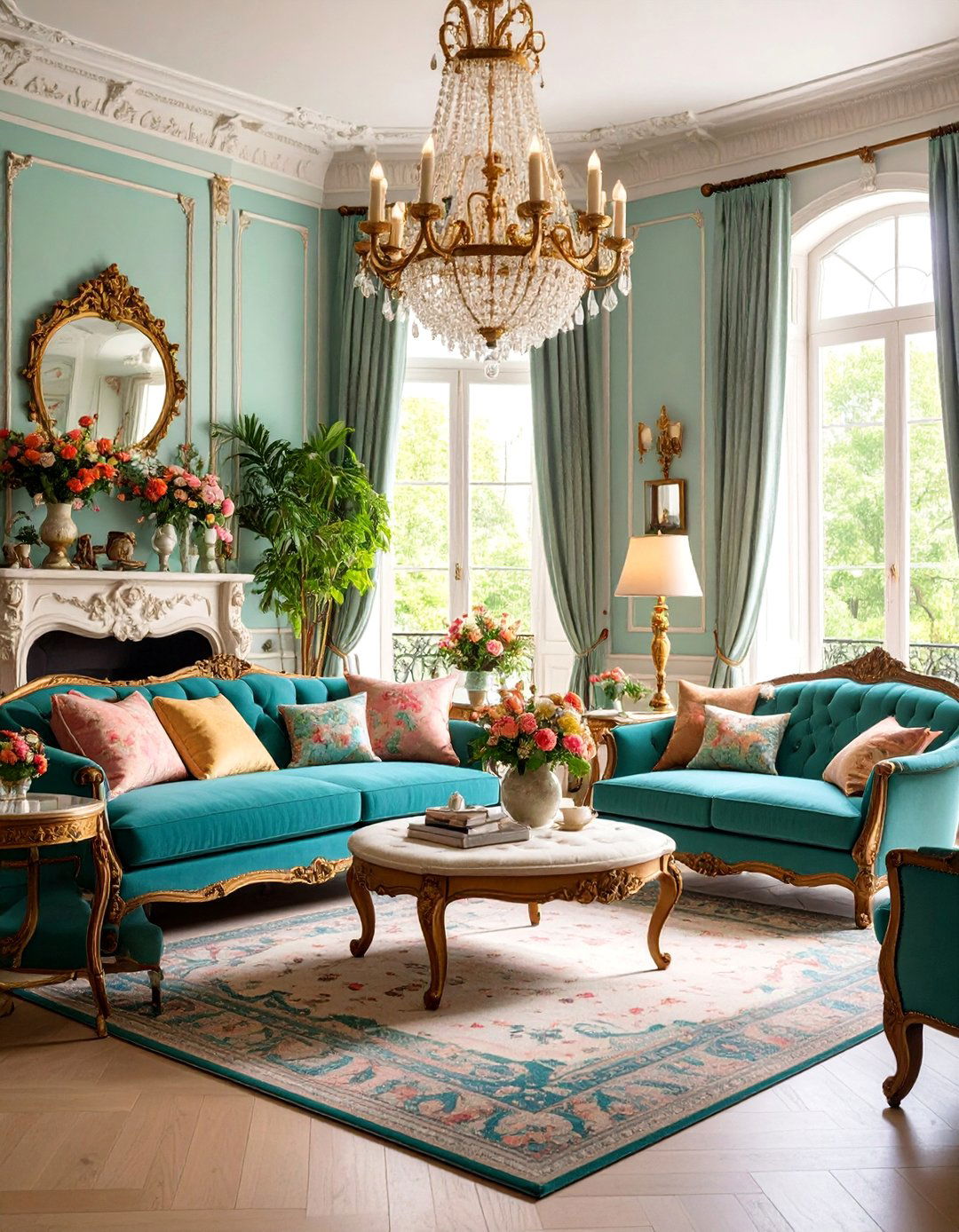 Parisian Eclectic Living Room with Global Influences - 25 Eclectic Living Room Ideas