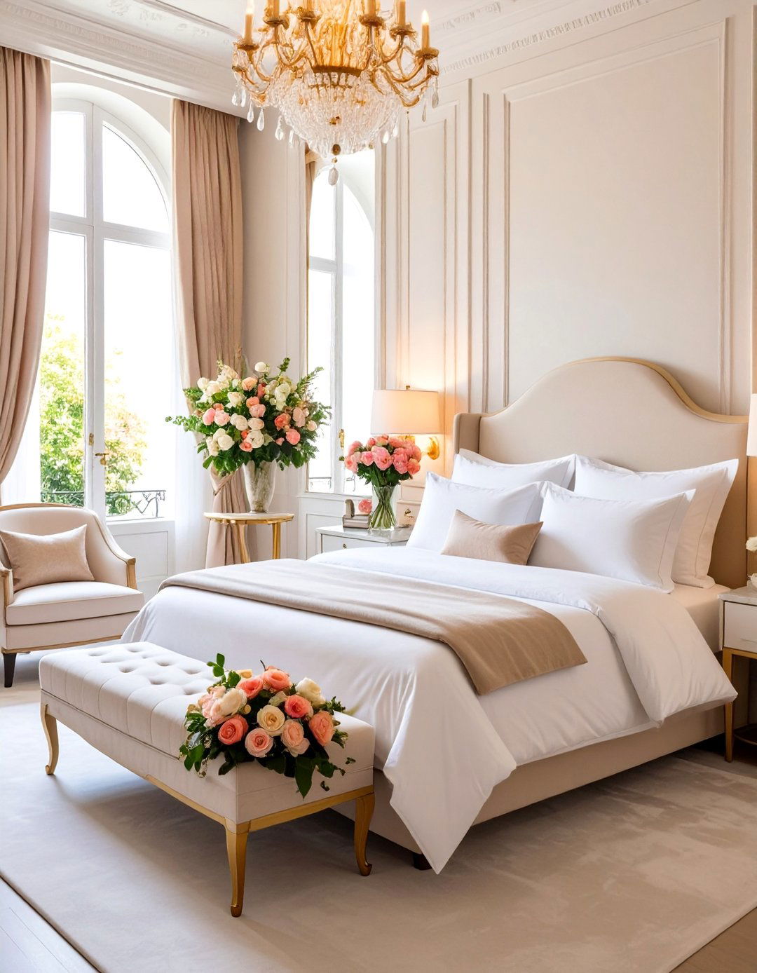 Parisian Hotel Suite Bedroom - 25 Paris-themed Bedroom Ideas