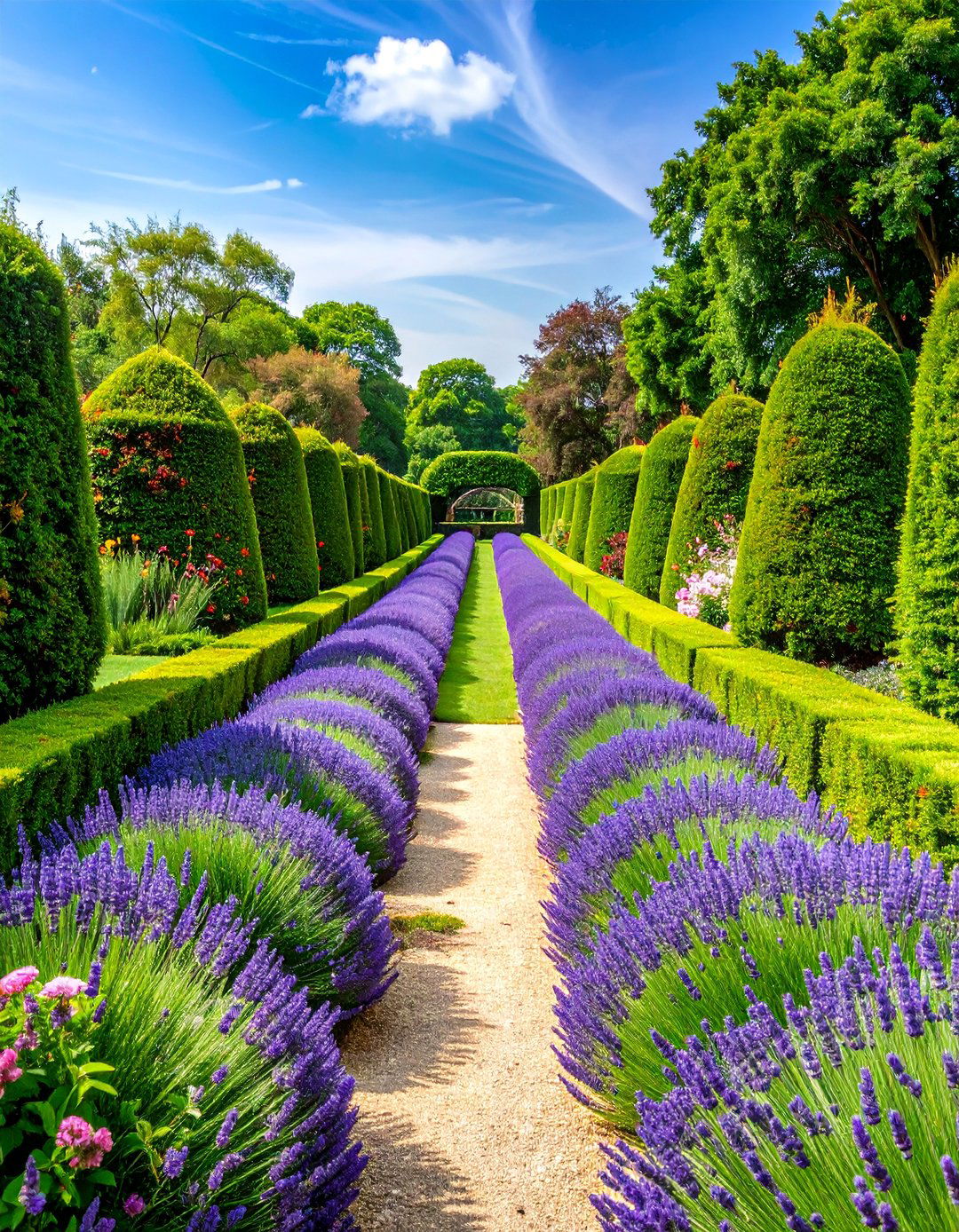 Parterre Garden with Dwarf Yew Borders - 25 Parterre Garden Ideas