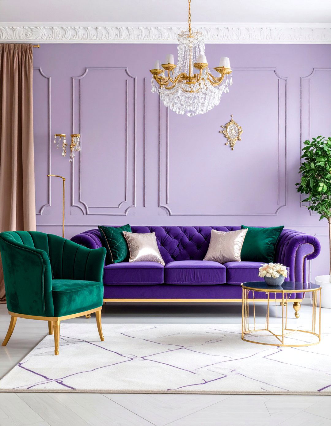 Pastel Jewel Tone Dramatic Maximalist Haven - 25 Pastel Living Room Ideas