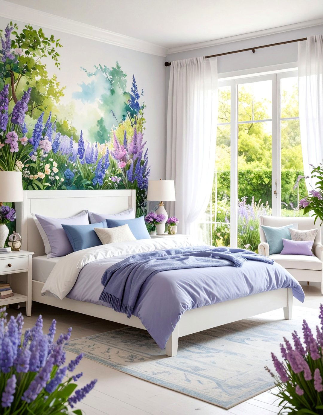 Pastel Watercolor Garden Bedroom - 25 Chinoiserie Bedroom Ideas