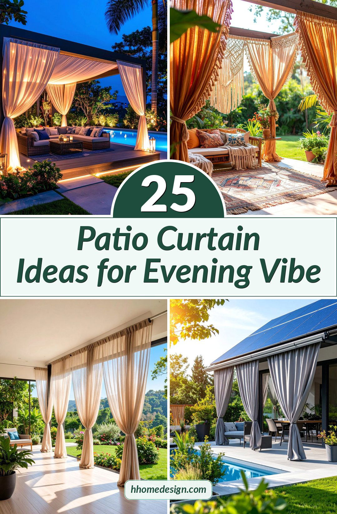 25 Patio Curtain Ideas for Evening Vibe