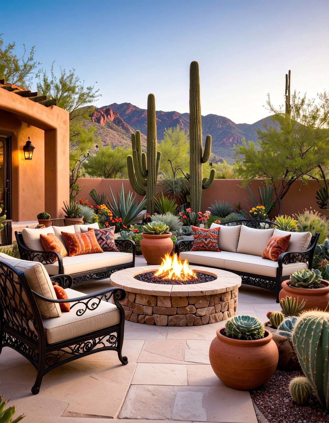 Patio Western Outdoor Living Space - 25 Western Decor Ideas
