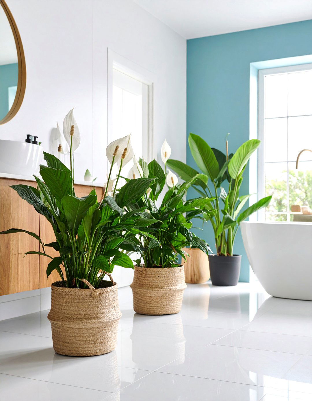 Peace Lily Elegant White Bloom Sanctuary - 25 Indoor Plants That Don't Need Sun