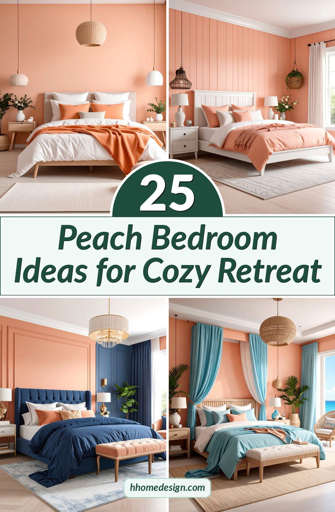 25 Peach Bedroom Ideas for Cozy Retreat