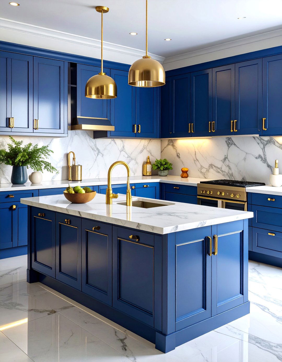 Peacock Blue and Gold Kitchen Paradise - 25 Art Deco Kitchen Ideas
