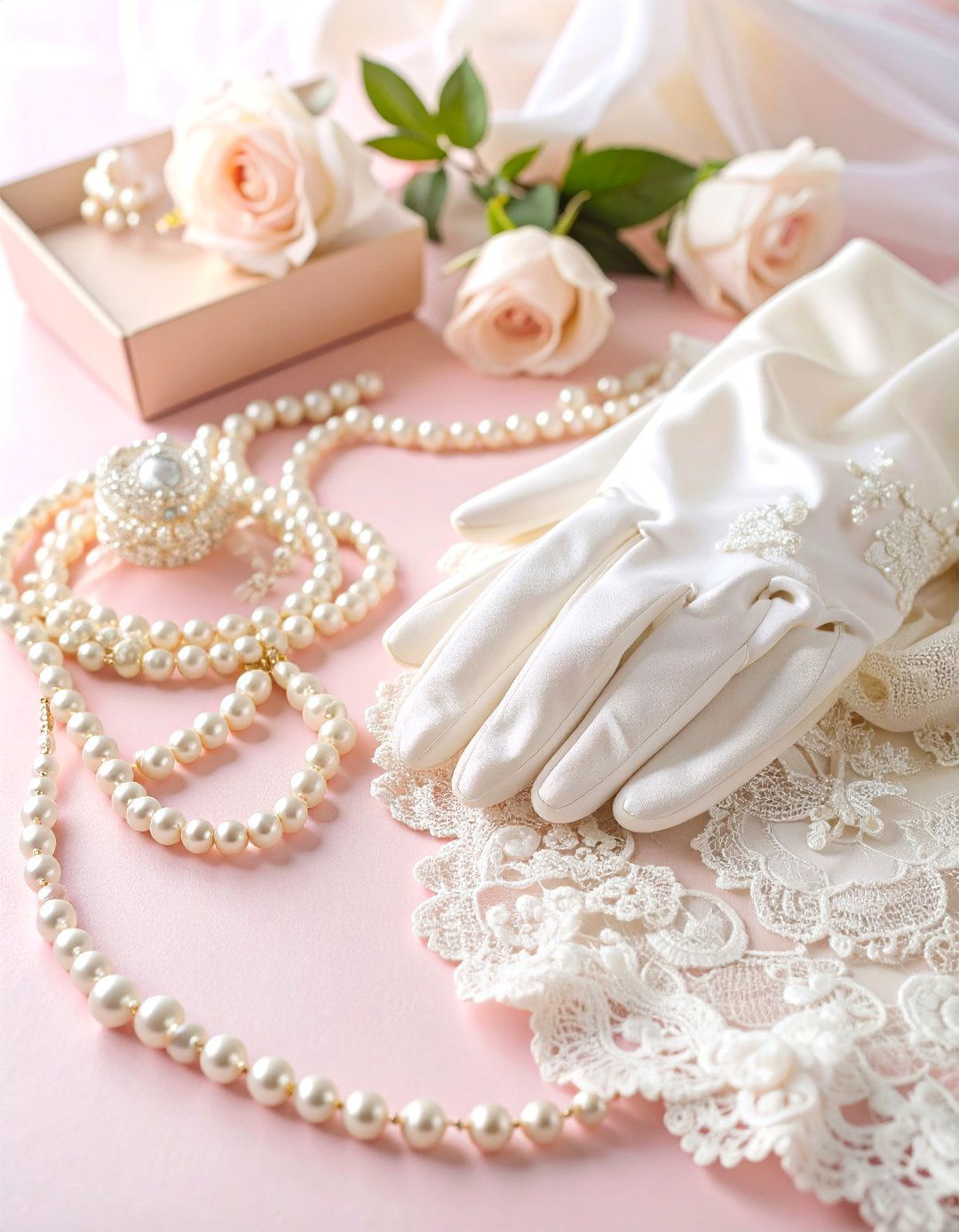 Pearl and Lace Bridal Accessories - 25 Bridgerton Wedding Ideas