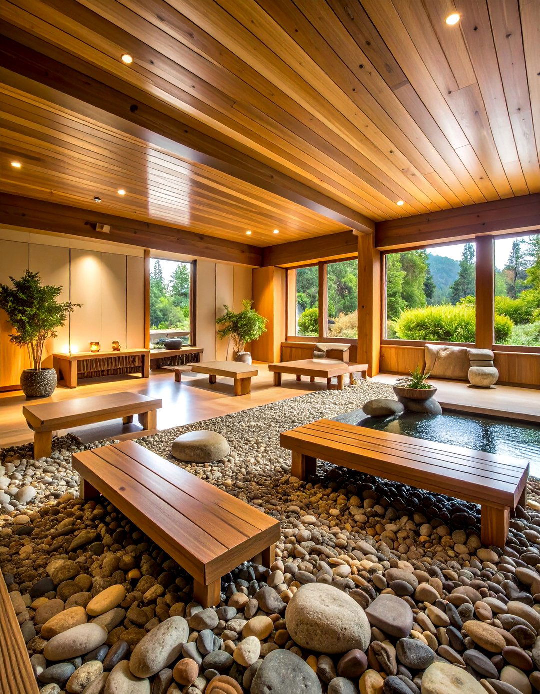 Pebble Aggregate Basement Floor - 25 Basement Floor Ideas